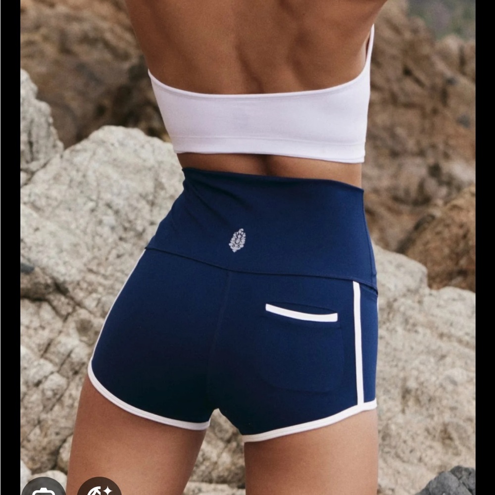 Free people movement island time shorts Navy Blue Women's Athletic Shorts
